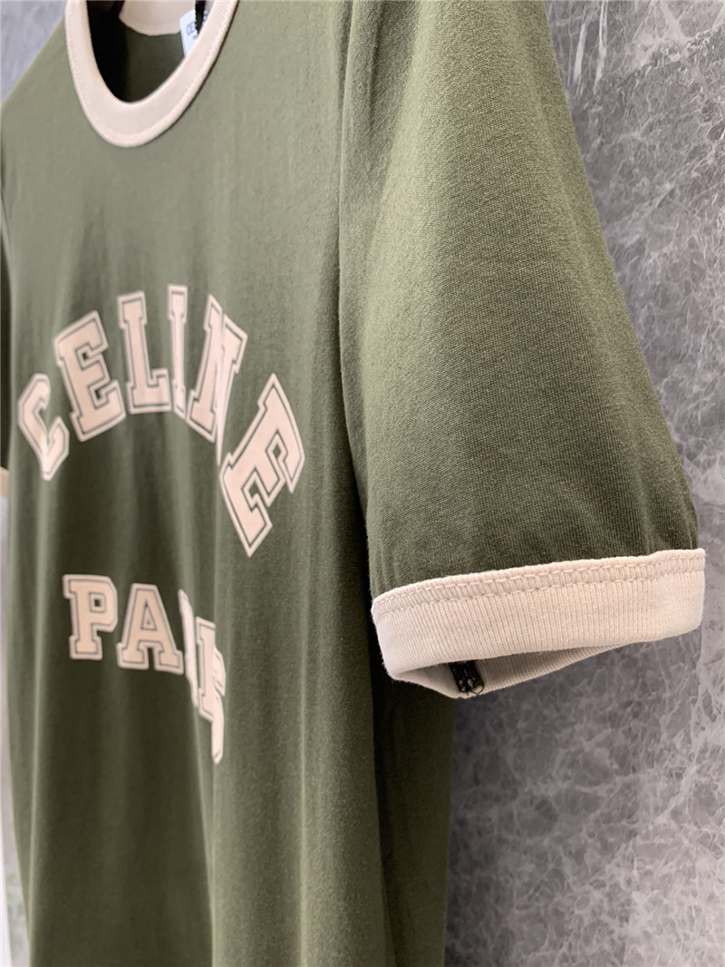 Ce1i*e flocked printed short-sleeved t-shirt replica clothes