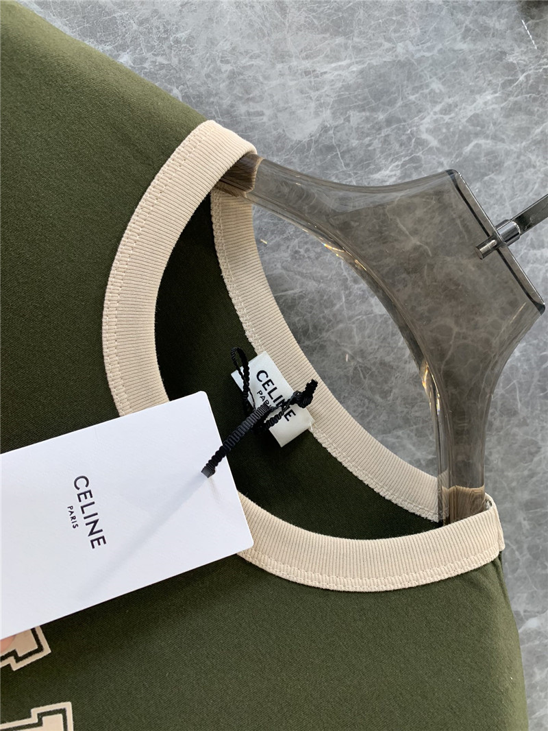 Ce1i*e flocked printed short-sleeved t-shirt replica clothes