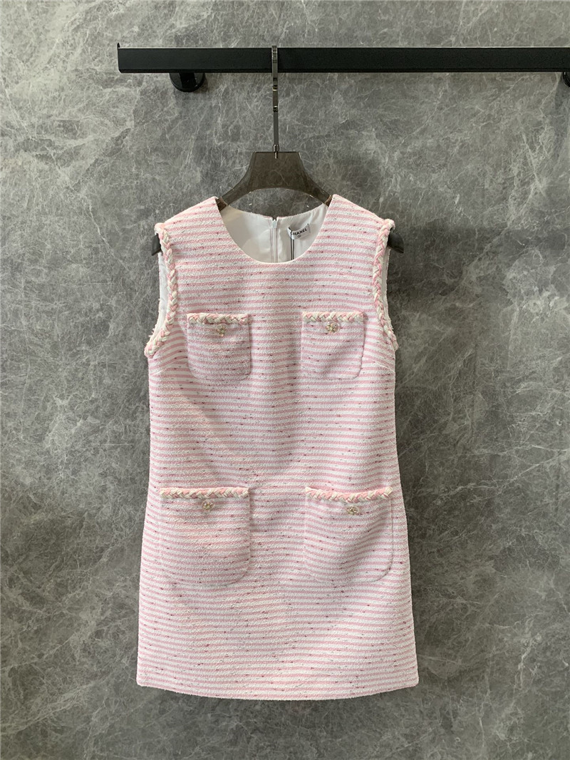 Chanel tweed vest dress replica designer clothes