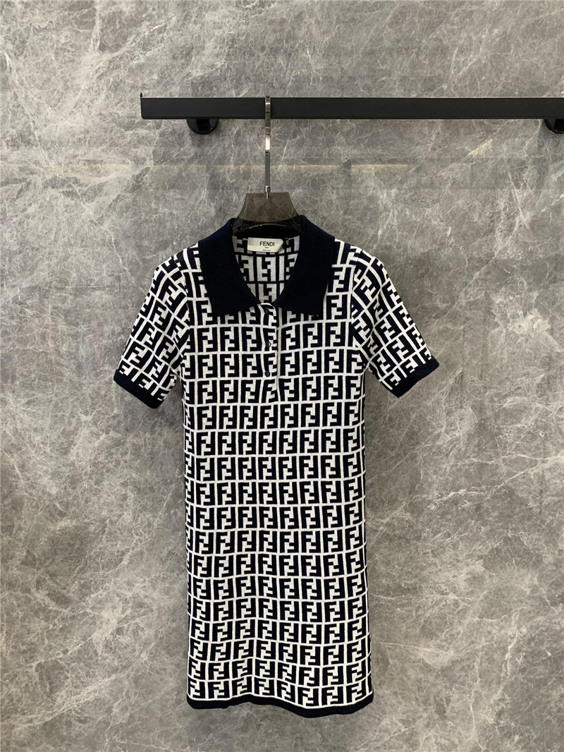 fendi presbyopic knitted short-sleeved dress replica clothing
