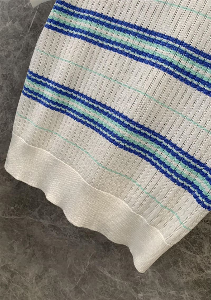 Ch**el short sleeve knitted top designer replica clothes