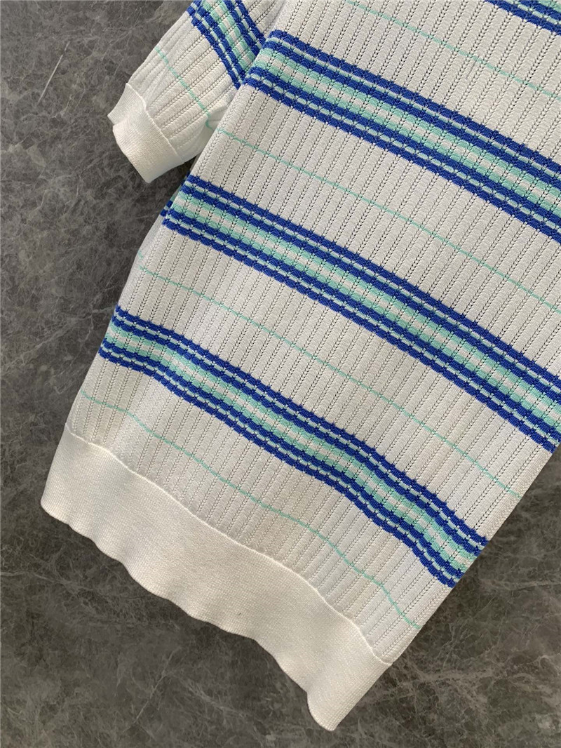 Ch**el short sleeve knitted top designer replica clothes