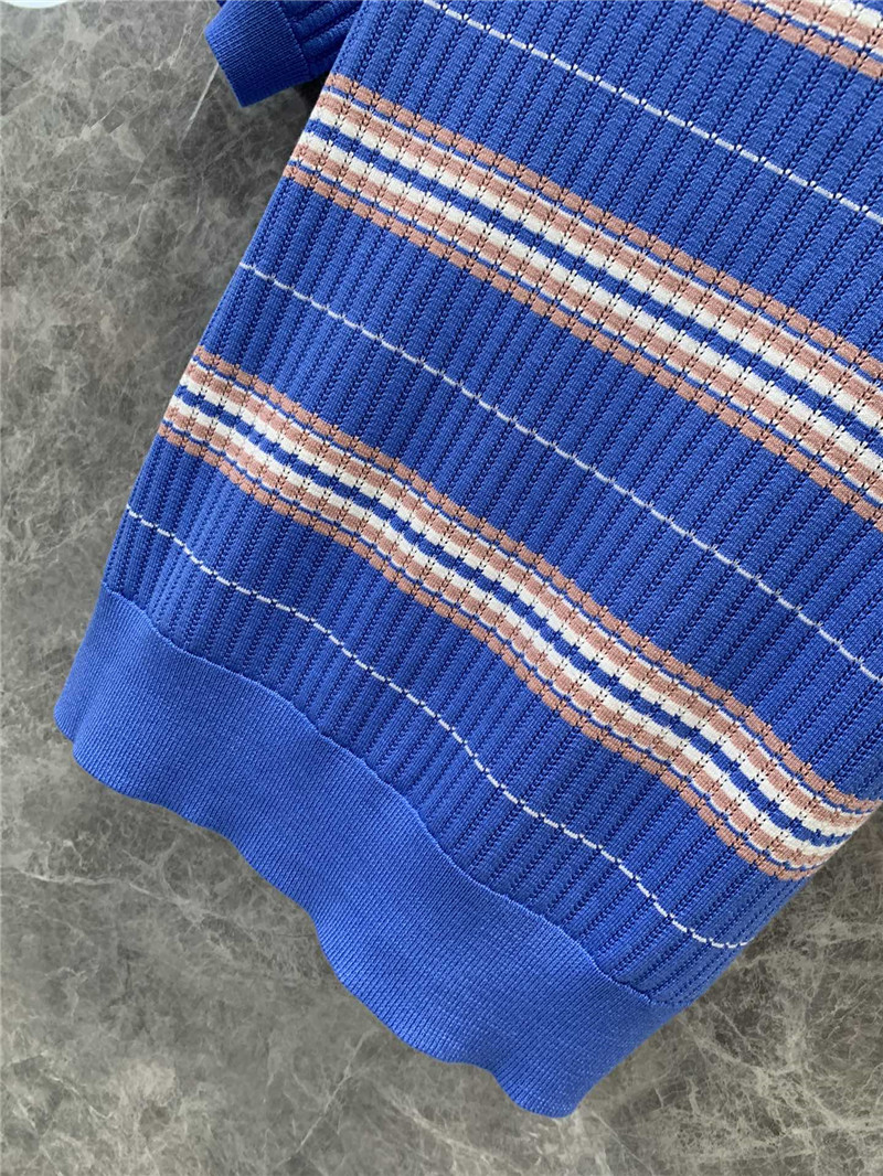 Ch**el short sleeve knitted top designer replica clothes