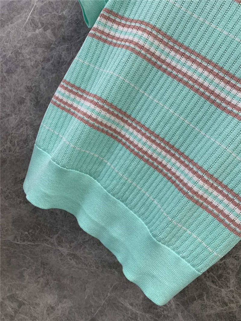 Ch**el short sleeve knitted top designer replica clothes