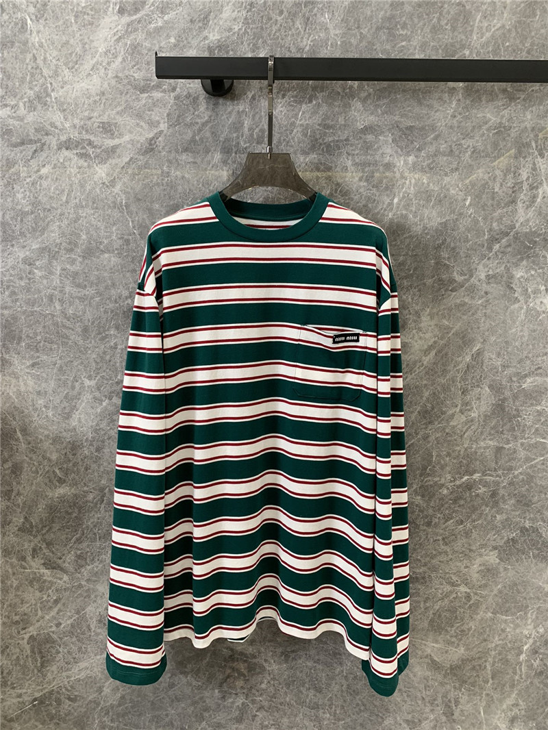 miumiu pocket long sleeve T-shirt replica designer clothes