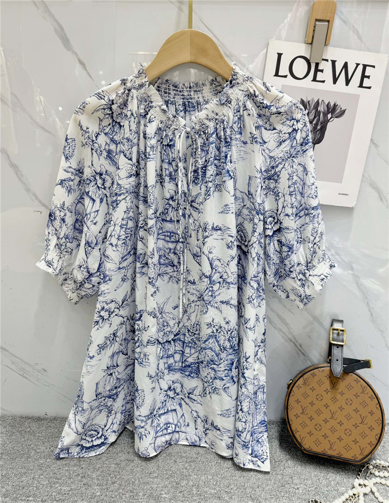 dior elastic neck silk top replica d&g clothing