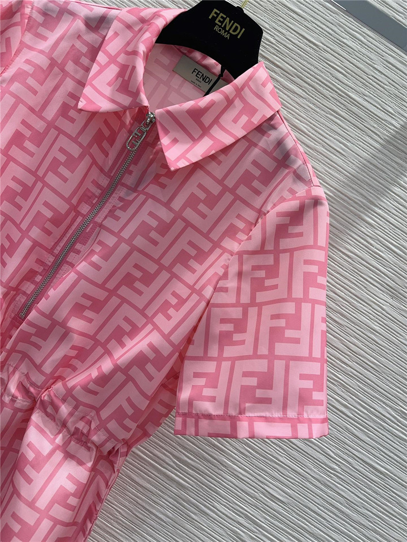 F**di preppy technical fabric shirt dress replica clothes