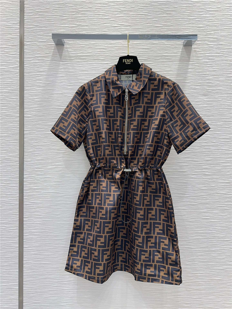 fendi preppy technical fabric shirt dress replica clothes