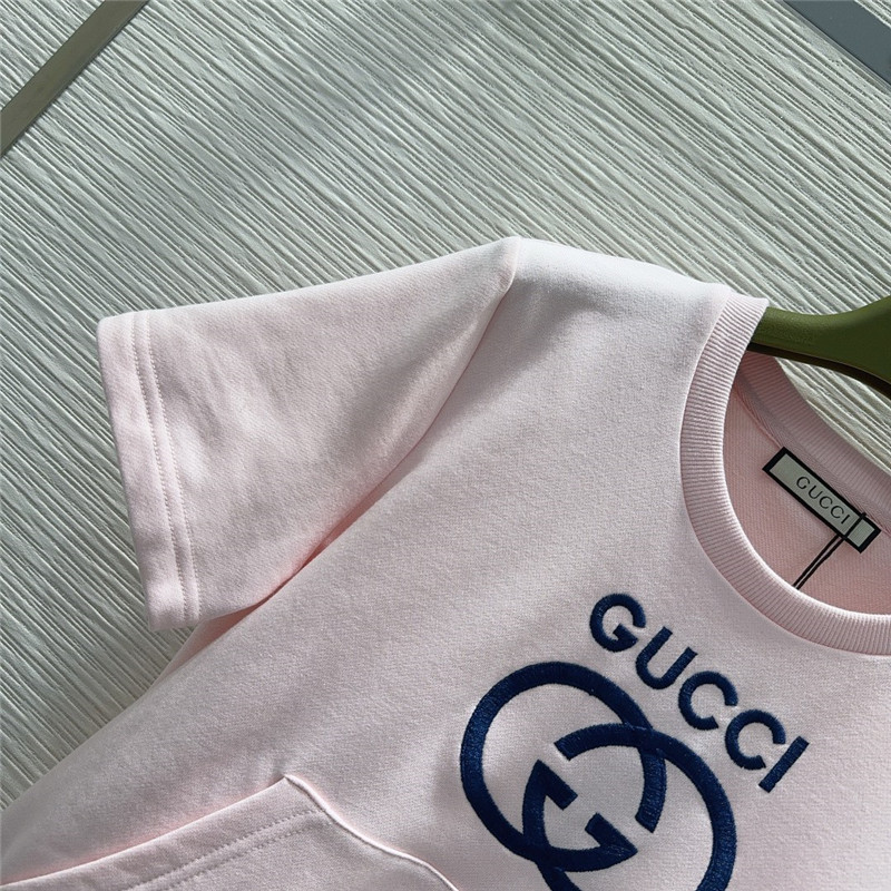 Gucci round neck T-shirt + elastic shorts set replica d&g clothing