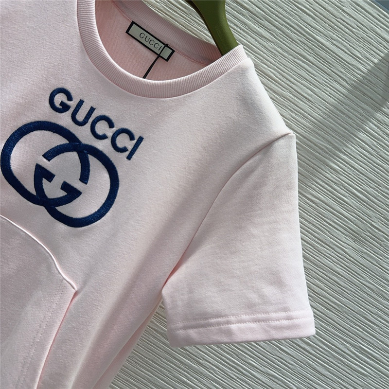 Gucci round neck T-shirt + elastic shorts set replica d&g clothing