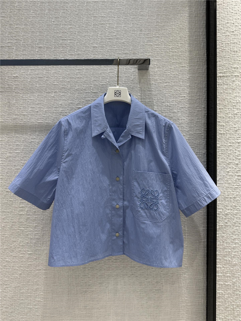 loewe preppy embroidered shirt replica designer clothes