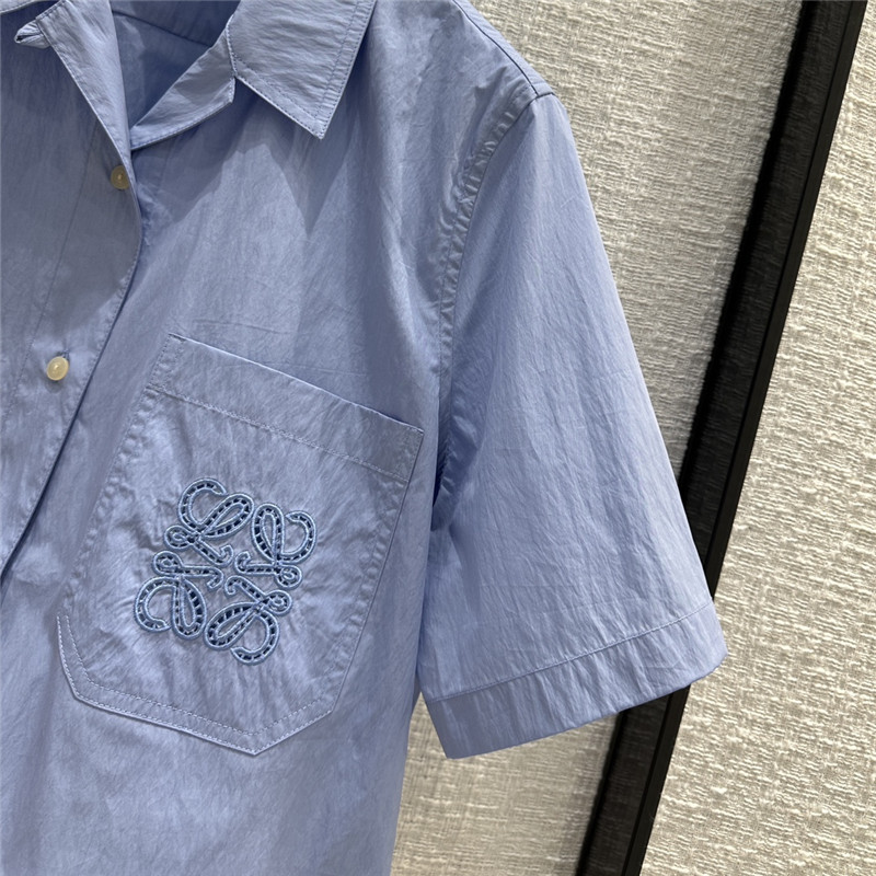 L0ew* preppy embroidered shirt replica designer clothes