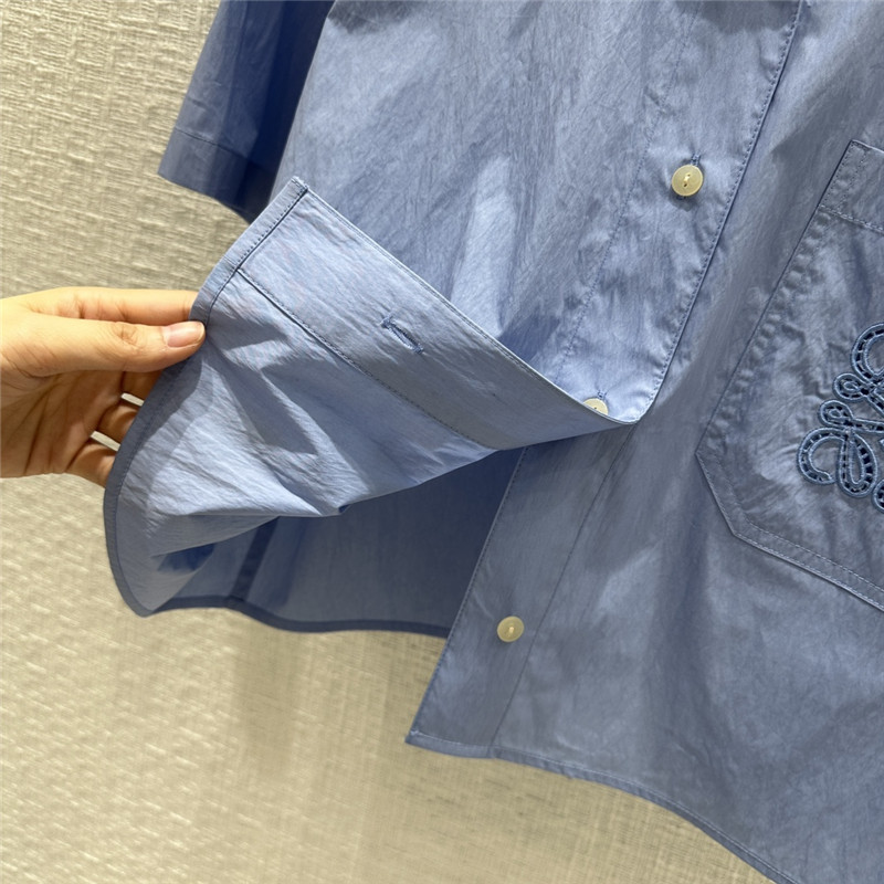 L0ew* preppy embroidered shirt replica designer clothes