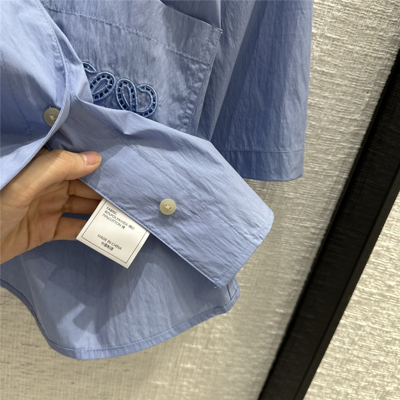 L0ew* preppy embroidered shirt replica designer clothes