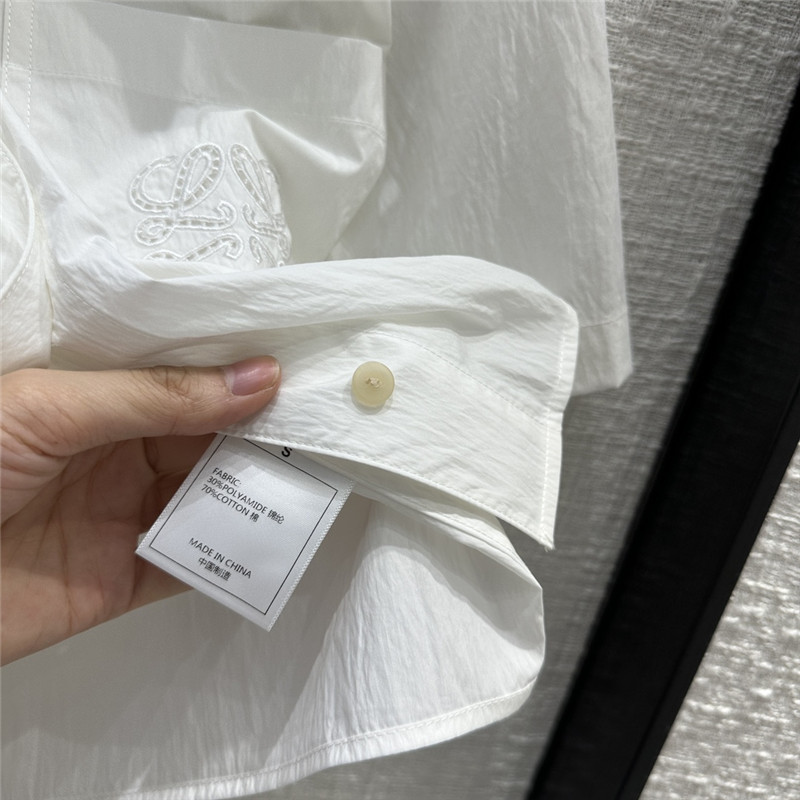 L0ew* preppy embroidered shirt replica designer clothes