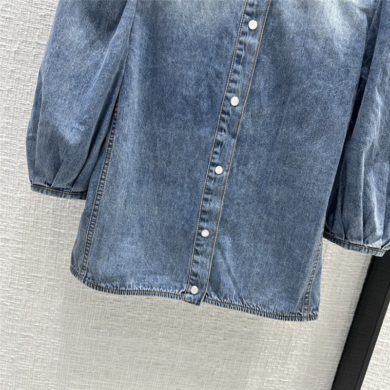 Chloé three-quarter sleeve denim shirt replica clothes
