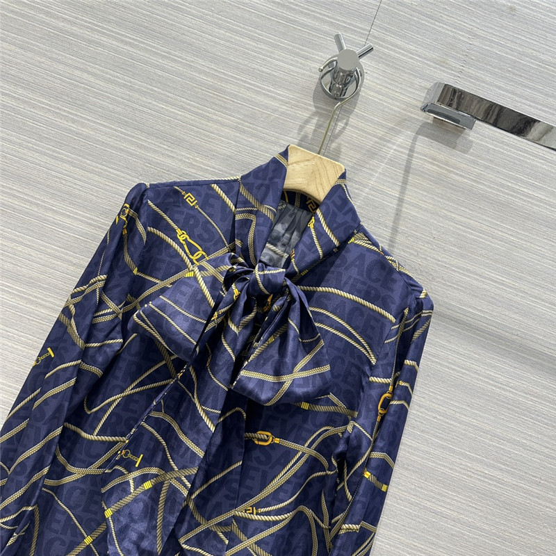 Versace chain printed silk shirt replica clothing sites