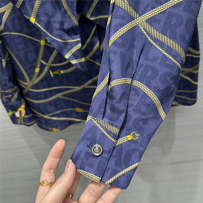 Versace chain printed silk shirt replica clothing sites