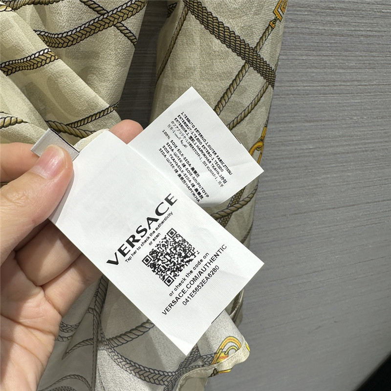 Versace chain printed silk shirt replica clothing sites