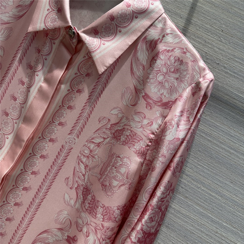 Versace color positioned printed silk shirt replica d&g clothing