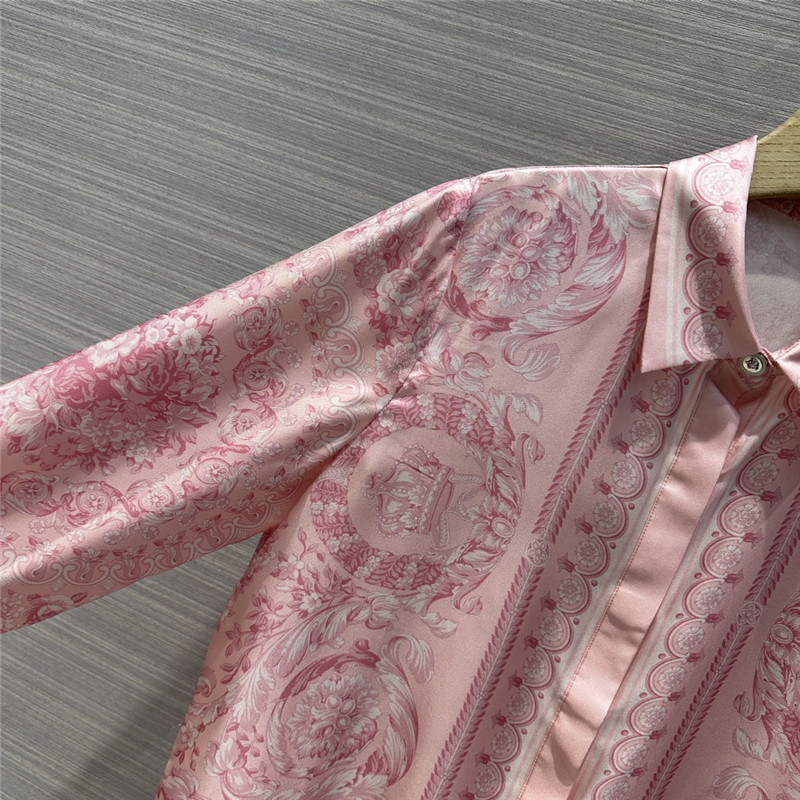 Versace color positioned printed silk shirt replica d&g clothing