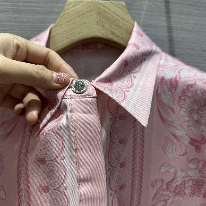 Versace color positioned printed silk shirt replica d&g clothing