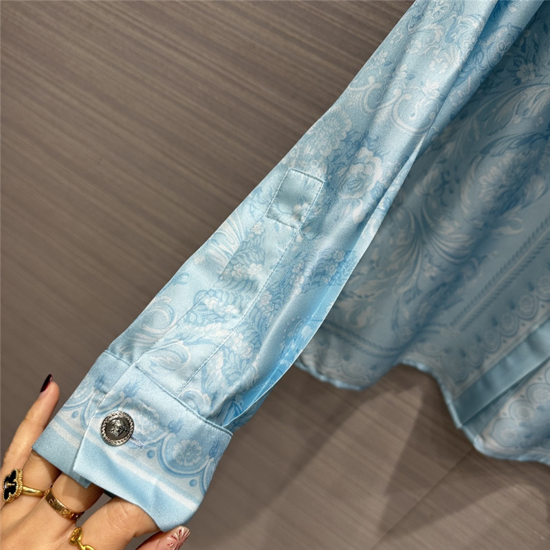 Versace color positioned printed silk shirt replica d&g clothing
