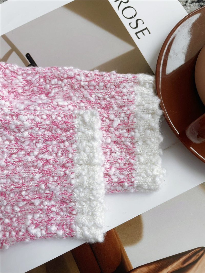 Chanel Color Block Twist Cardigan Pink