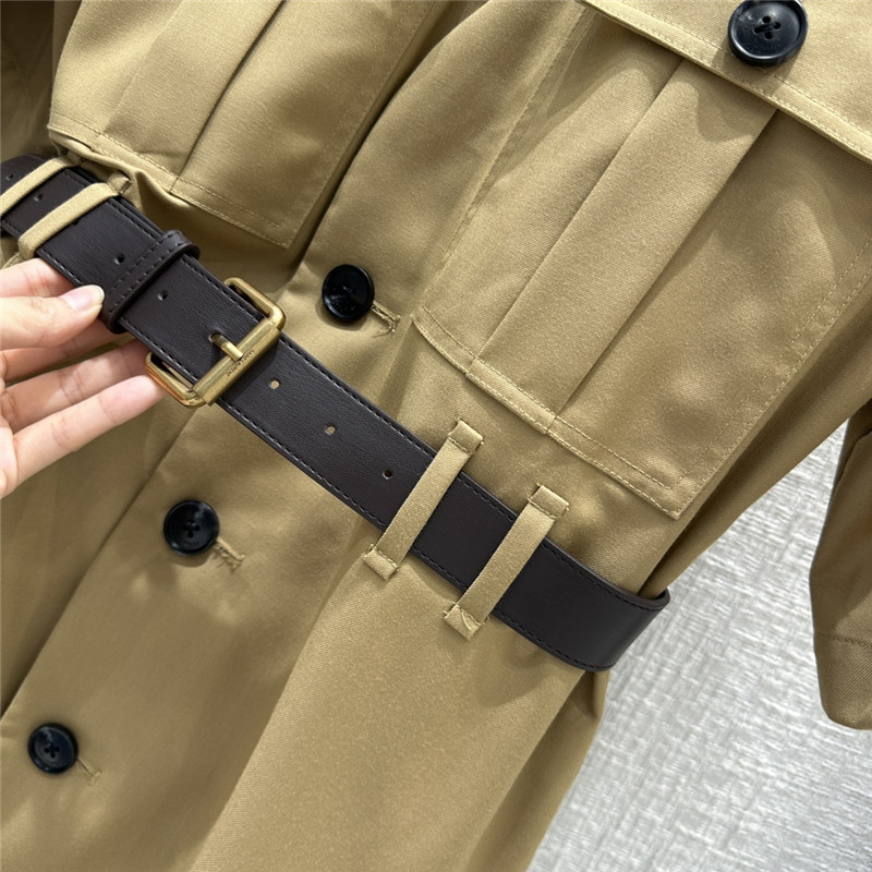 Y51 v-neck multi-pocket khaki cotton work skirt replica clothing