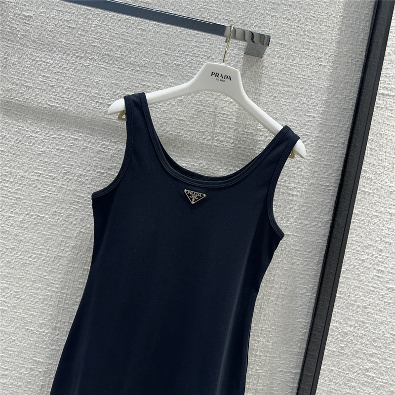 Pra*a casual vest dress replica designer clothes