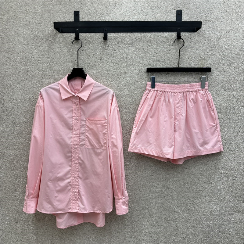 F**di long-sleeved shirt + high-waist casual pants replica clothes