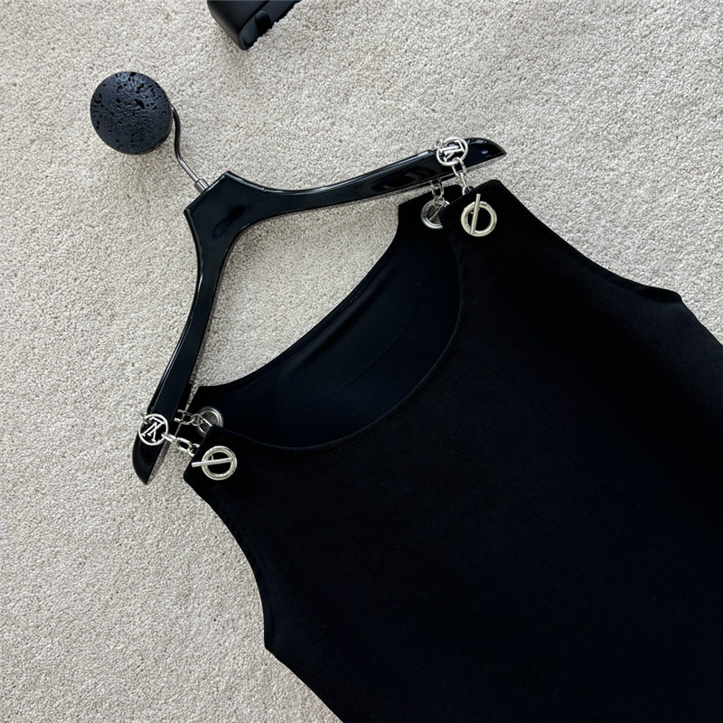 louis vuitton LV logo chain strap shift dress replica clothes