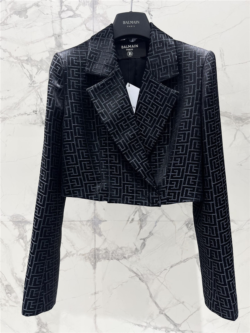 Balmain acetate jacquard small suit replica designer clothes
