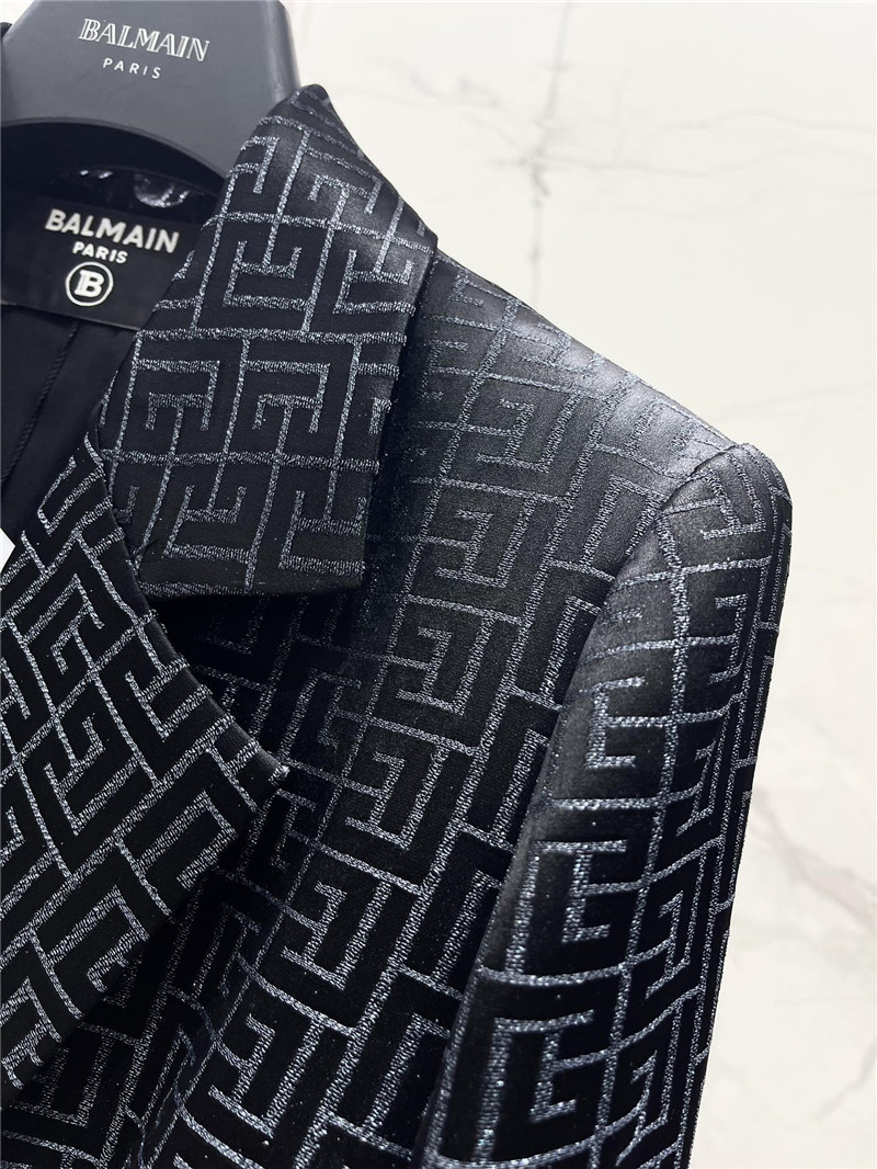 Balmain acetate jacquard small suit replica designer clothes