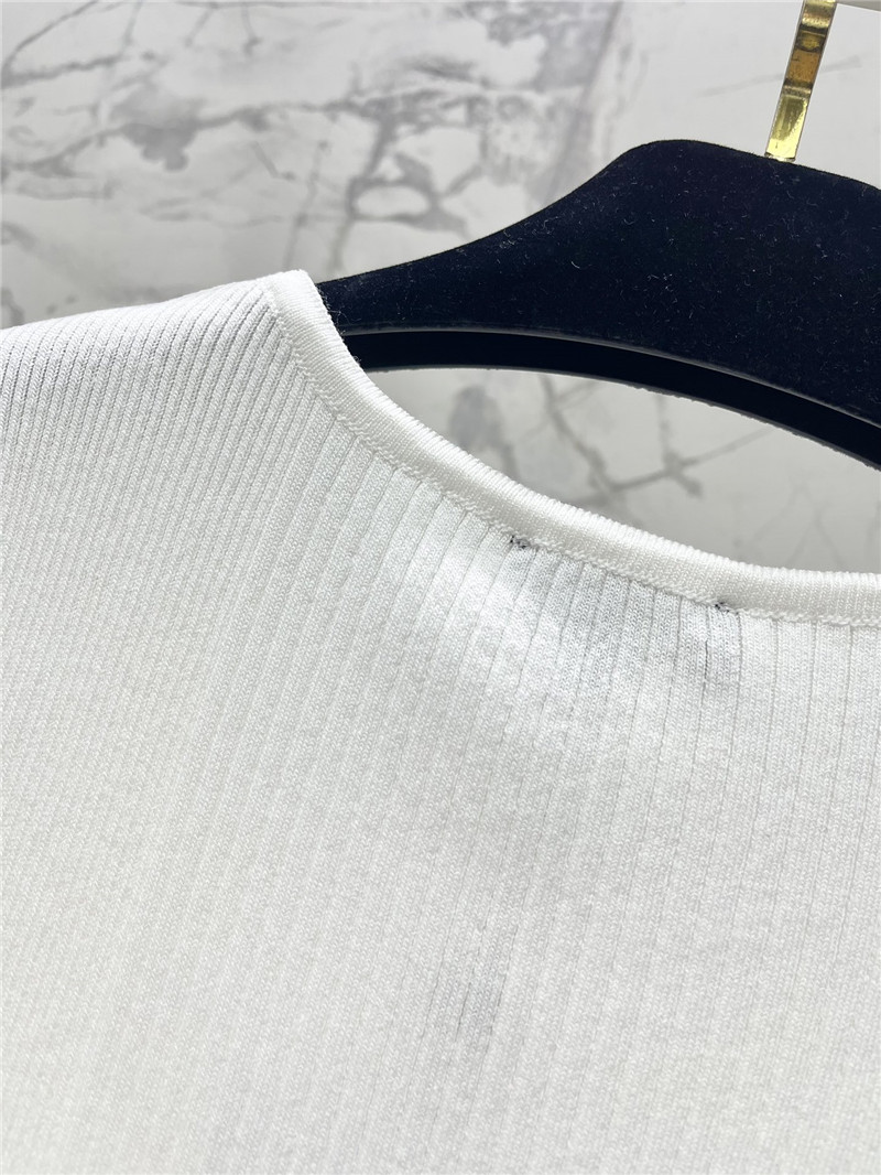 Ch**el three-dimensional cut knitted short-sleeved replica clothes