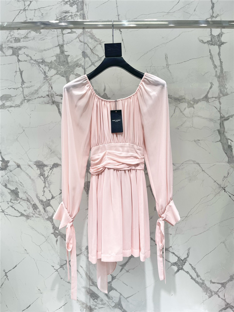 YSL pleated georgette skirt cheap replica designer clothes