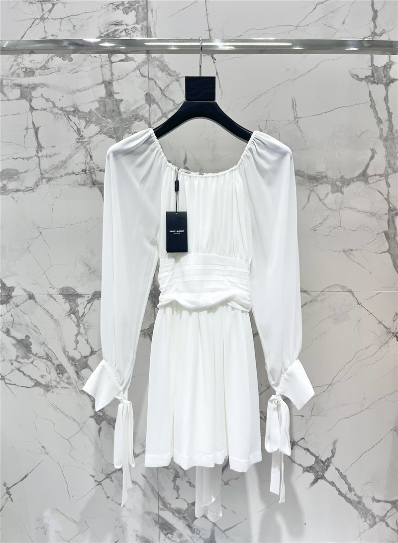 YSL pleated georgette skirt cheap replica designer clothes