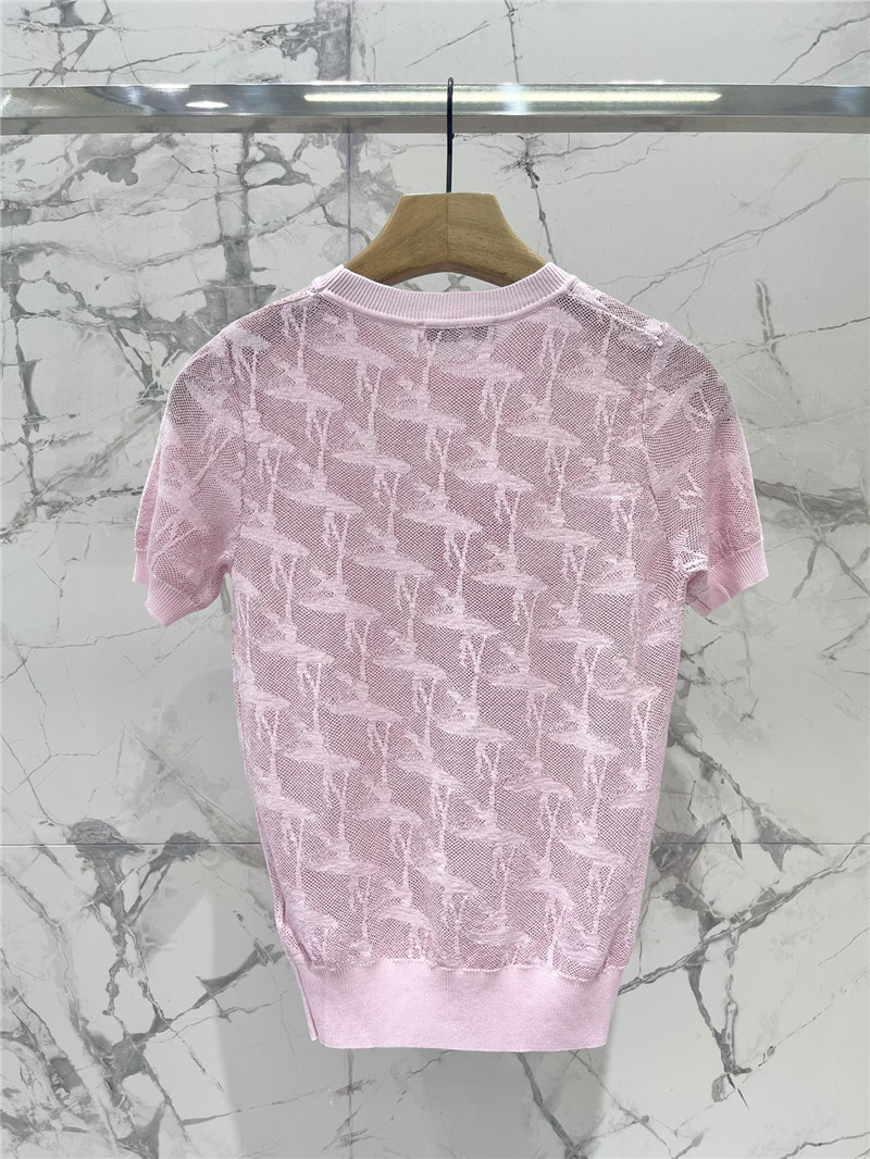 Vanitoo round neck knitted short sleeve replica clothing