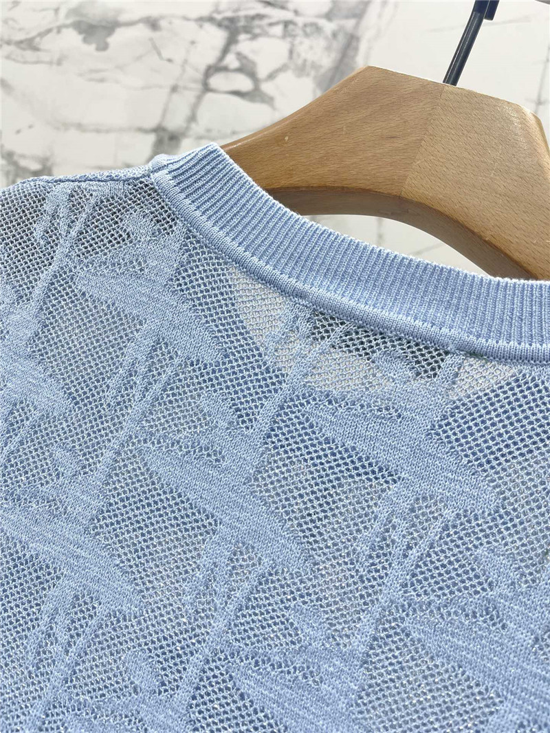 Vanitoo round neck knitted short sleeve replica clothing