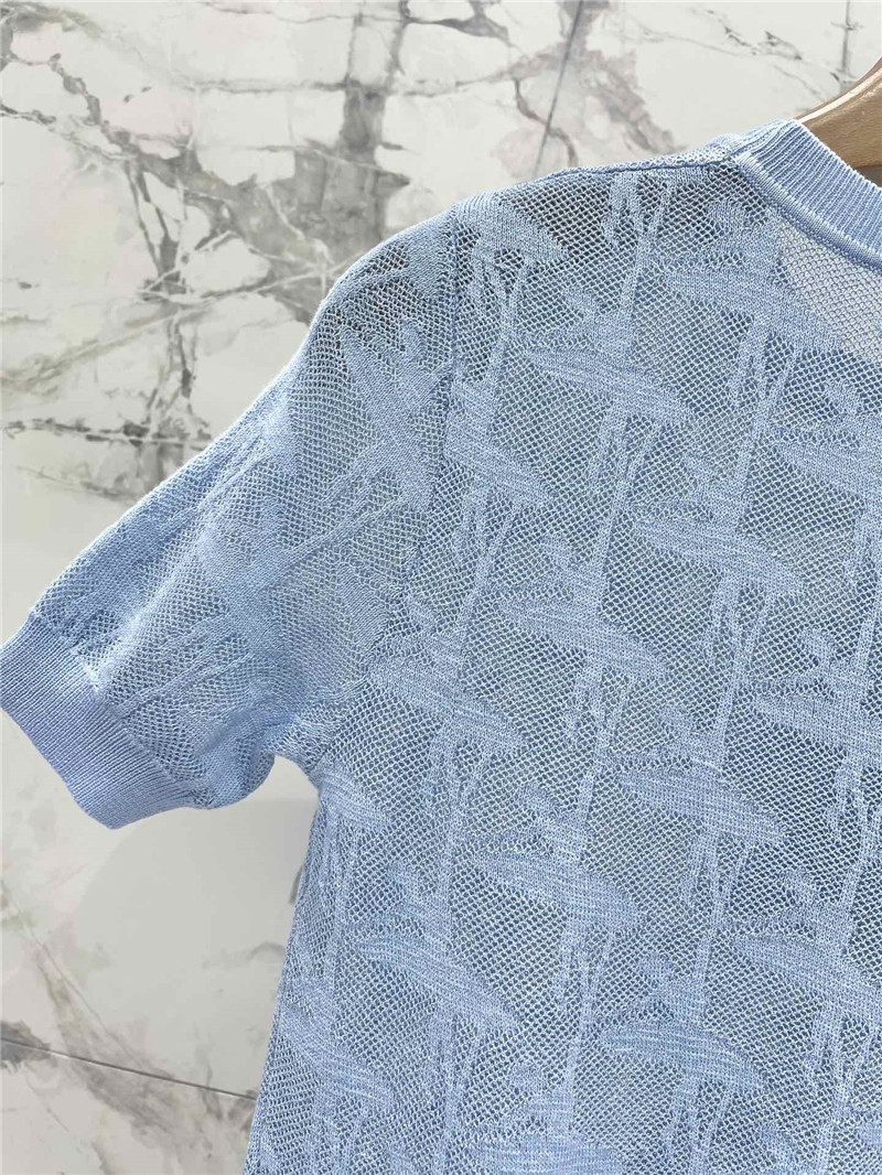 Vanitoo round neck knitted short sleeve replica clothing
