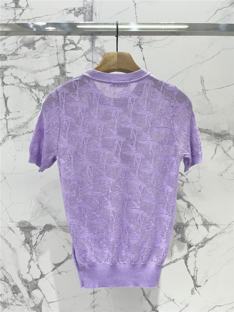 Vanitoo round neck knitted short sleeve replica clothing