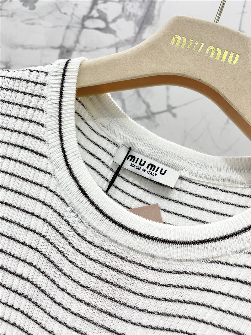 M1um1u short sleeve knitted skirt cheap replica designer clothes