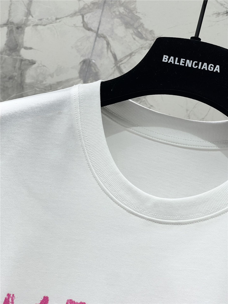 Ba1en*iaga pure cotton round neck short sleeve replica clothing