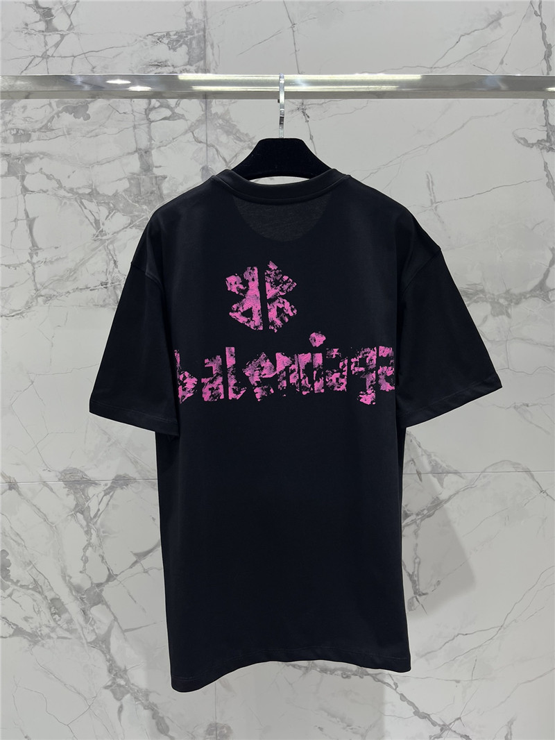 Ba1en*iaga pure cotton round neck short sleeve replica clothing