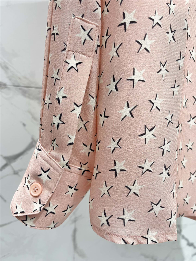 Y51 five-pointed star silk shirt replica designer clothes