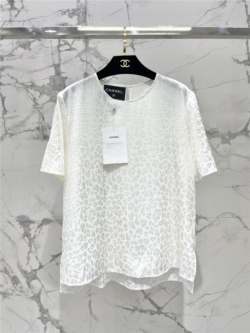 Chanel silk stretch satin top replica clothing
