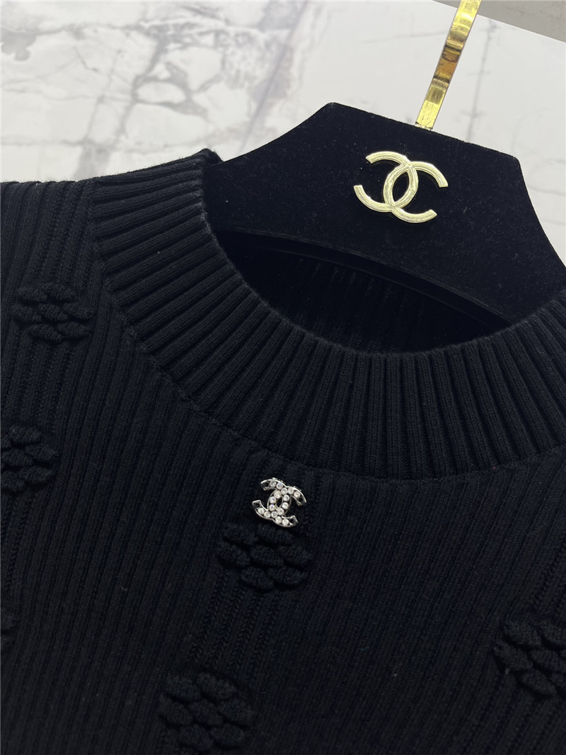 Ch**el three-dimensional crochet knit top replica d&g clothing