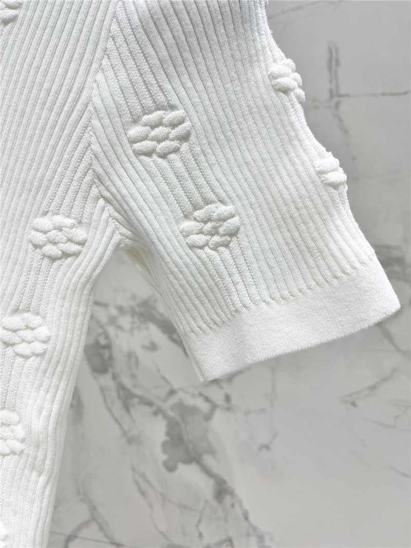 Ch**el three-dimensional crochet knit top replica d&g clothing