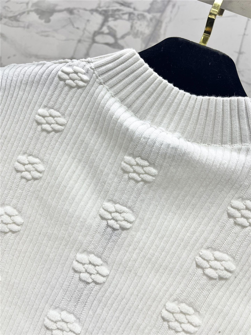 Ch**el three-dimensional crochet knit top replica d&g clothing