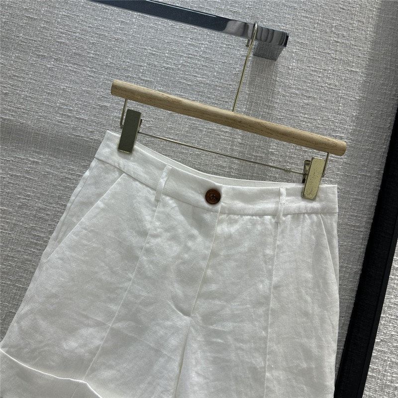 BC white cotton and linen vest suit replica designer clothes